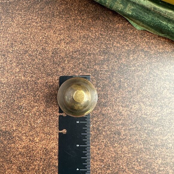 Small Vintage Brass Bell With Bamboo Texture Handle 3.5" X 1.75" Home Decor - Picture 8 of 8